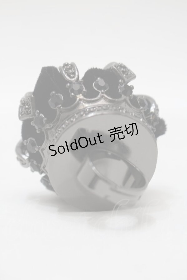 画像2: BPN / クロスクラウンリング  黒 S-25-11-02-007-GO-AC-AS-ZS (2)