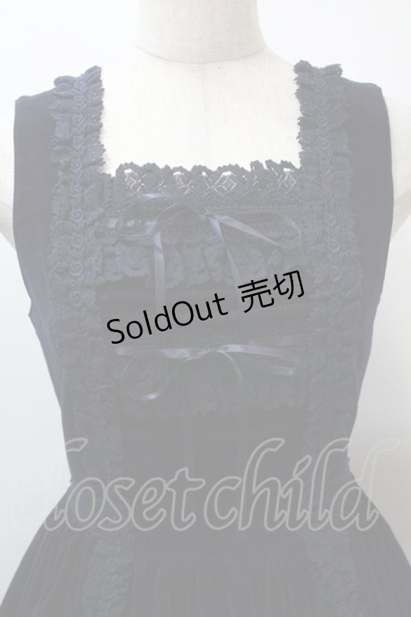 画像3: BABY,THE STARS SHINE BRIGHT / 別珍レースフリルジャンパースカート  紺 S-25-11-02-054-BA-OP-AS-ZS (3)