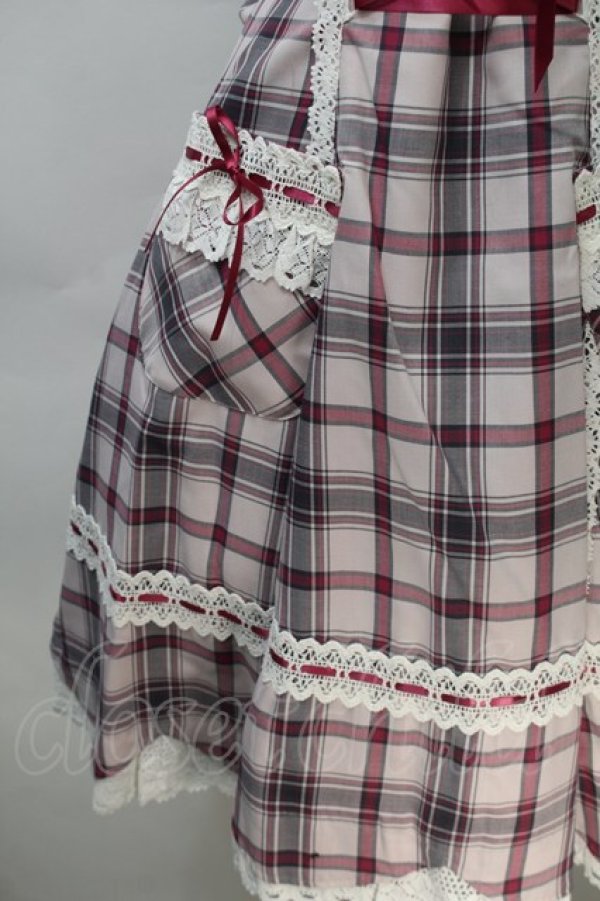 画像4: BABY,THE STARS SHINE BRIGHT / 裾スカラップタータンチェックジャンパースカート＆リボンコームセット  ピンク S-25-11-02-059-BA-OP-AS-ZS (4)