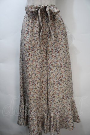 画像: axes femme / 裾フリルガウチョパンツ  ベージュ S-25-11-02-061-AX-PA-AS-ZS