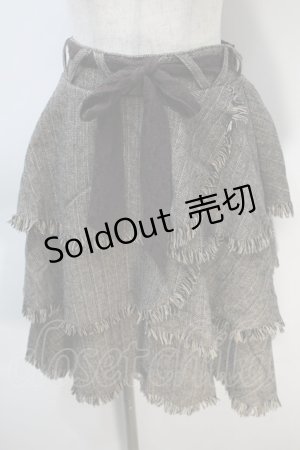 画像: axes femme / ティアードスカート  ブラウン S-25-11-02-062-AX-TO-HR-ZS