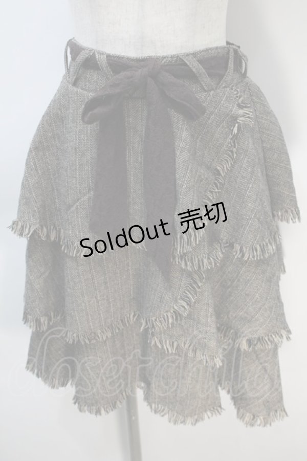 画像1: axes femme / ティアードスカート  ブラウン S-25-11-02-062-AX-TO-HR-ZS (1)