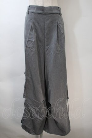 画像: axes femme / ボリュームカーゴパンツ  グレー S-25-11-02-063-AX-PA-HR-ZS