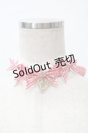 画像: BABY,THE STARS SHINE BRIGHT / Flancesca Ribbonチョーカー  赤ｘ白 S-25-11-02-016-BA-AC-AS-ZS
