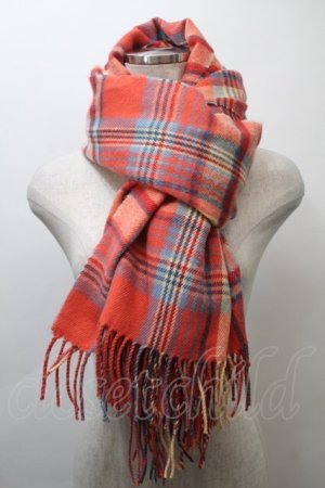 画像: Franche Lippee / 大判チェックストール  オレンジ S-25-11-02-020-LO-ZA-AS-ZS