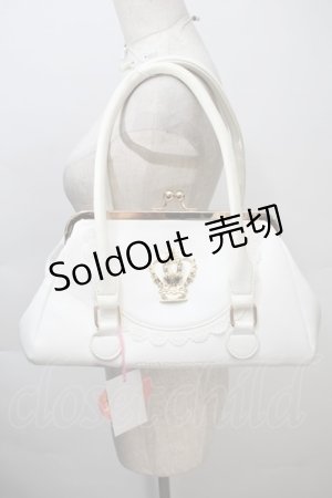 画像: BABY,THE STARS SHINE BRIGHT / 王冠がま口バッグ  白 S-25-11-02-022-BA-BG-AS-ZS