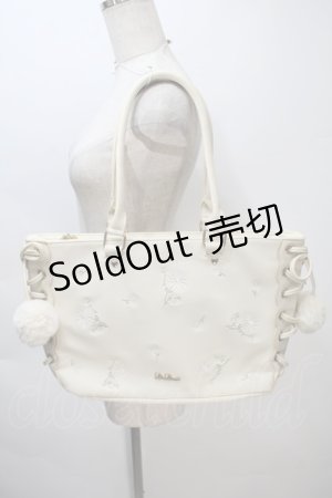 画像: LIZ LISA / サイドレースアップマーガレット刺 バッグ  オフ S-25-11-02-024-LO-BG-HR-ZS