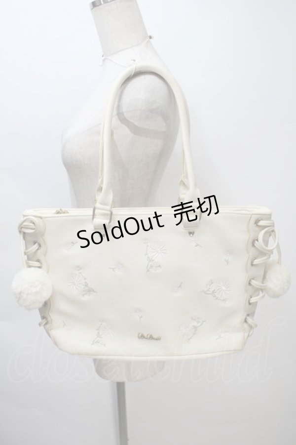 画像1: LIZ LISA / サイドレースアップマーガレット刺 バッグ  オフ S-25-11-02-024-LO-BG-HR-ZS (1)