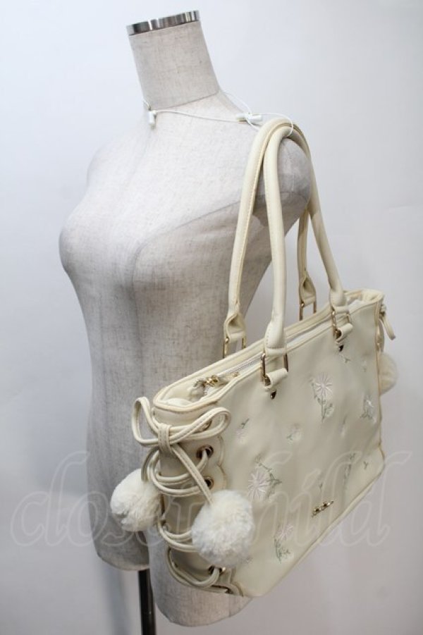 画像3: LIZ LISA / サイドレースアップマーガレット刺 バッグ  オフ S-25-11-02-024-LO-BG-HR-ZS (3)