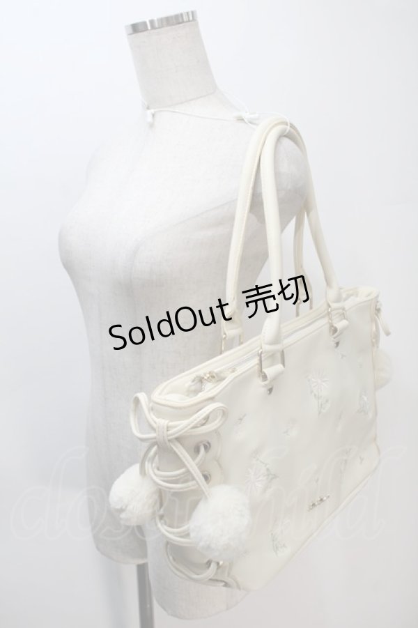 画像3: LIZ LISA / サイドレースアップマーガレット刺 バッグ  オフ S-25-11-02-024-LO-BG-HR-ZS (3)