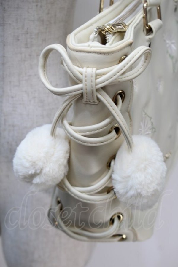 画像4: LIZ LISA / サイドレースアップマーガレット刺 バッグ  オフ S-25-11-02-024-LO-BG-HR-ZS (4)