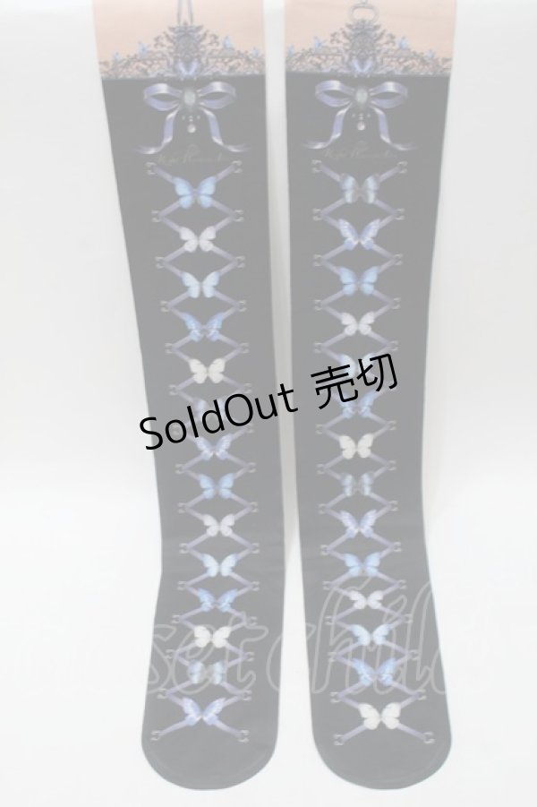 画像2: Royal Princess Alice / Morpho Butterfly 粟木こぼねコラボ タイツ  黒 S-25-11-02-003-LO-ZA-HR-ZS (2)