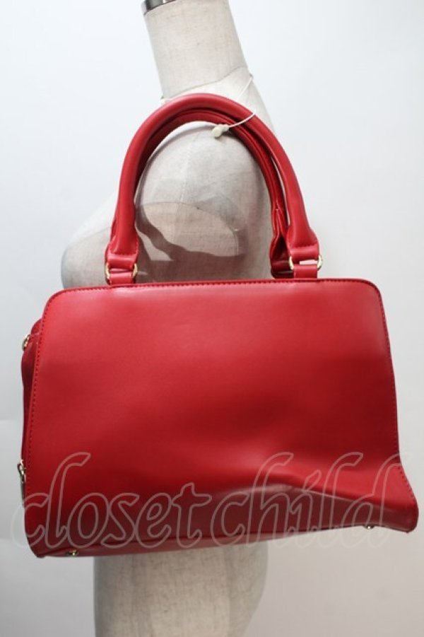 画像2: LIZ LISA / ギンガムチェックレースリボントートバッグ  赤 S-25-11-02-028-LO-BG-HR-ZS (2)