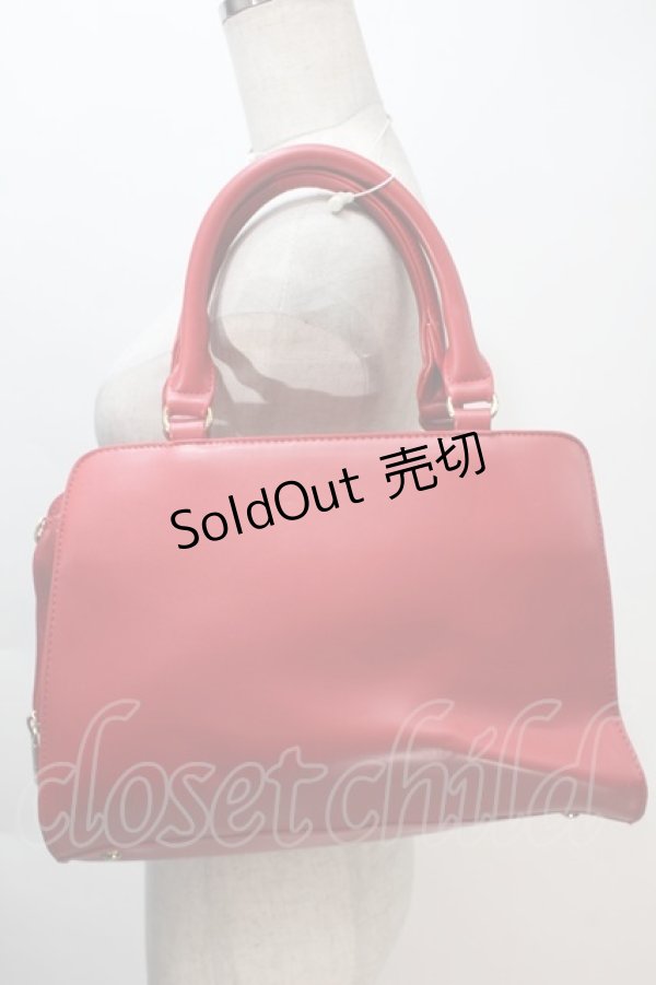 画像2: LIZ LISA / ギンガムチェックレースリボントートバッグ  赤 S-25-11-02-028-LO-BG-HR-ZS (2)