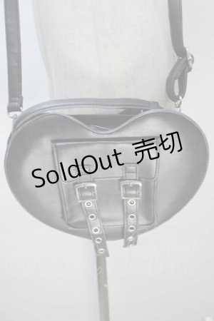画像: Jamie エーエヌケー / ハート合皮バッグ  黒 S-25-11-02-029-LO-BG-AS-ZS