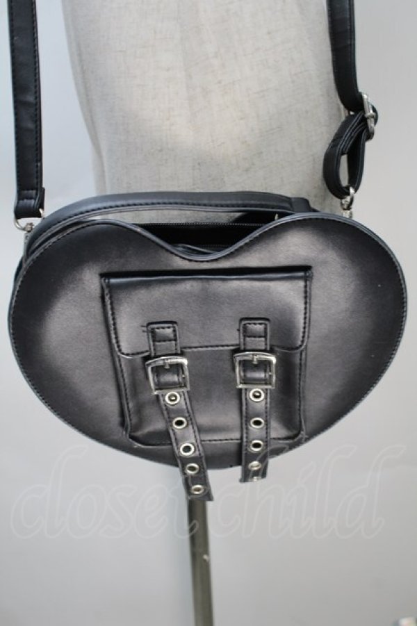 画像1: Jamie エーエヌケー / ハート合皮バッグ  黒 S-25-11-02-029-LO-BG-AS-ZS (1)