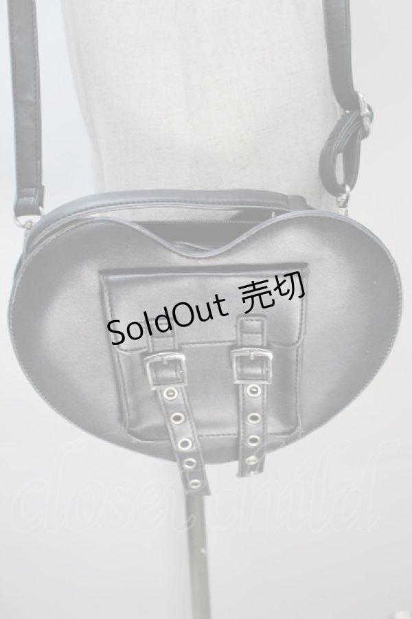 画像1: Jamie エーエヌケー / ハート合皮バッグ  黒 S-25-11-02-029-LO-BG-AS-ZS (1)