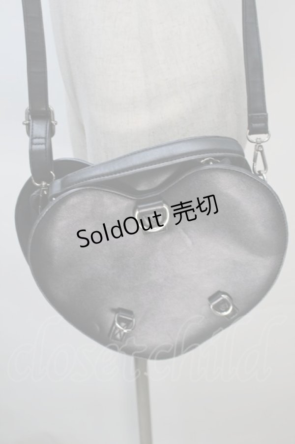 画像2: Jamie エーエヌケー / ハート合皮バッグ  黒 S-25-11-02-029-LO-BG-AS-ZS (2)