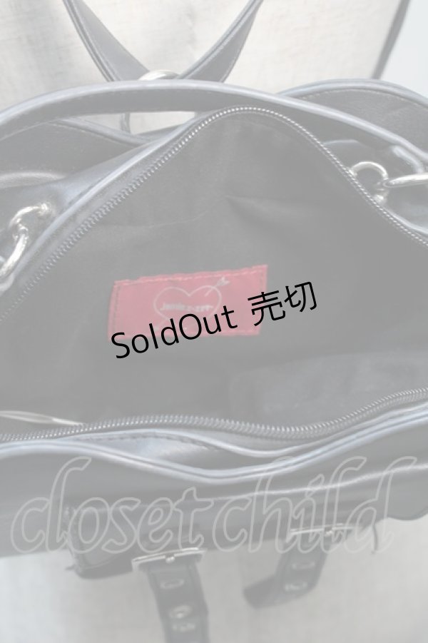 画像5: Jamie エーエヌケー / ハート合皮バッグ  黒 S-25-11-02-029-LO-BG-AS-ZS (5)