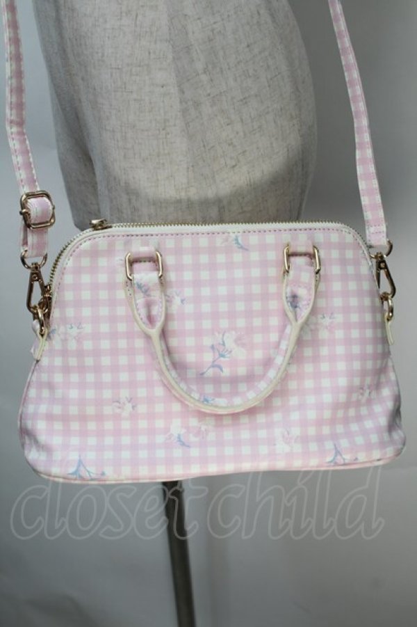 画像2: LIZ LISA / ギンガム2wayバッグ  ピンク S-25-11-02-031-LO-BG-HR-ZS (2)