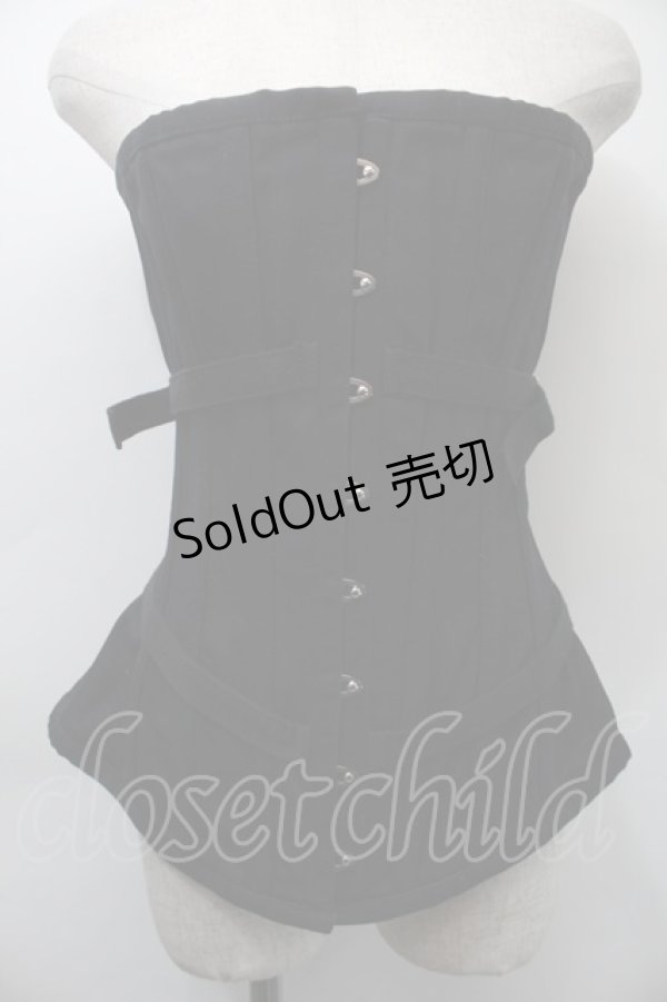 画像1: pureone colsetworks / ベルトデザインコルセット  黒 S-25-11-03-001-EL-TO-HR-ZS (1)