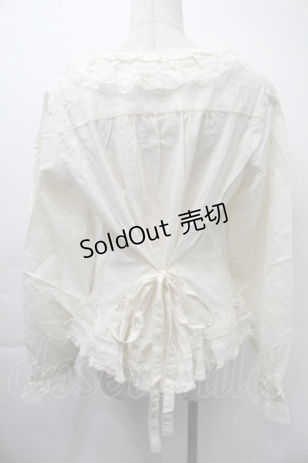 画像2: PINK HOUSE / ローンフリルブラウス  オフ S-25-11-03-005-LO-BL-AS-ZS (2)