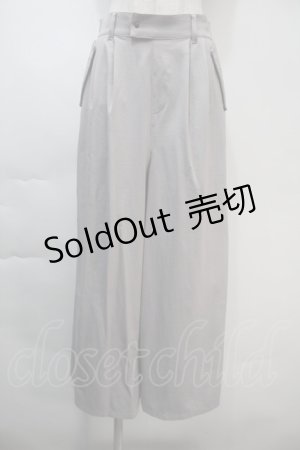 画像: axes femme / 後カーゴポケットサテンパンツ  グレー S-25-11-03-054-AX-PA-HR-ZS