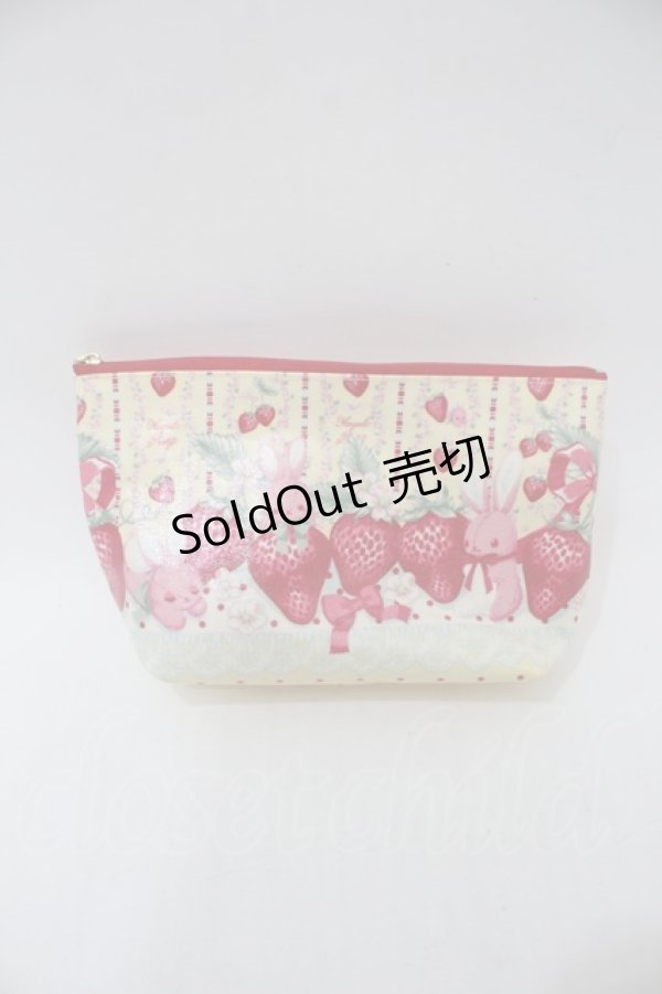 画像1: Angelic Pretty / Little Bunny Strawberryポーチ  イエロー S-25-11-03-055-AP-ZA-AS-ZS (1)