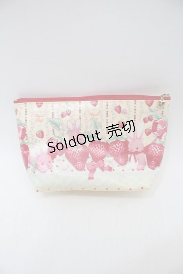 画像2: Angelic Pretty / Little Bunny Strawberryポーチ  イエロー S-25-11-03-055-AP-ZA-AS-ZS (2)