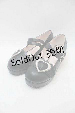 画像: BABY,THE STARS SHINE BRIGHT / ハートバックルシューズ M 黒 S-25-11-03-056-BA-SH-HR-ZS