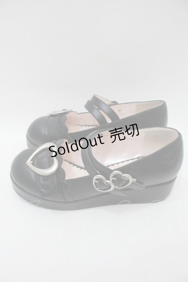 画像2: BABY,THE STARS SHINE BRIGHT / ハートバックルシューズ M 黒 S-25-11-03-056-BA-SH-HR-ZS (2)