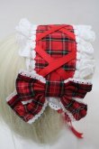 画像3: Angelic Pretty / タータンチェックリボンヘッドドレス  赤 S-25-11-03-058-AP-AC-AS-ZS (3)