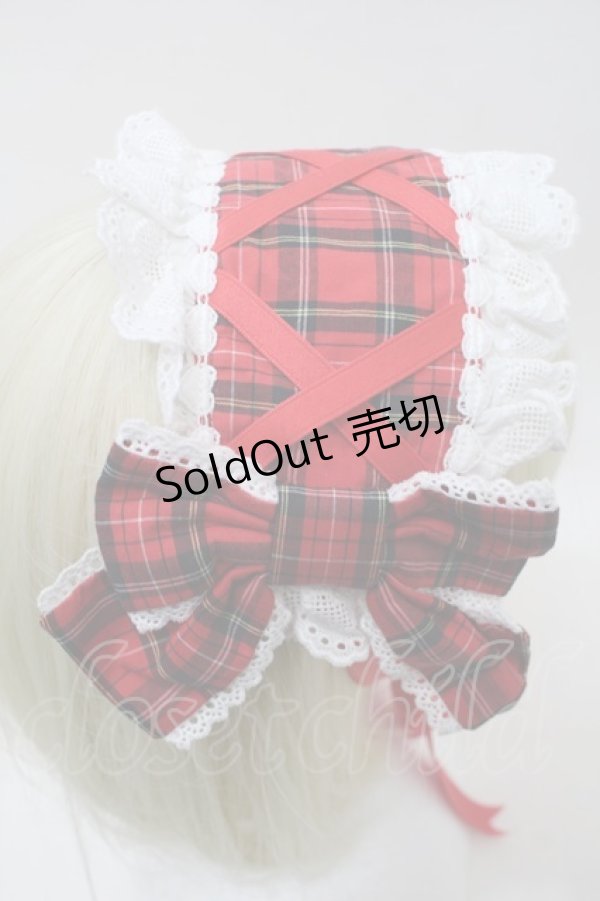 画像3: Angelic Pretty / タータンチェックリボンヘッドドレス  赤 S-25-11-03-058-AP-AC-AS-ZS (3)