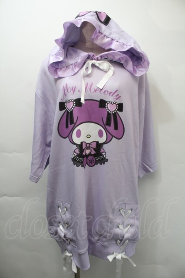 画像1: TRAVAS TOKYO / マイメロディコラボ半袖パーカー  ラベンダー S-25-11-03-008-PU-TO-HR-ZS (1)