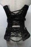 画像2: pureone colsetworks / ベルトデザインコルセット  黒 S-25-11-03-001-EL-TO-HR-ZS (2)