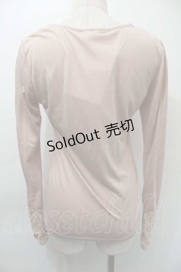 画像2: axes femme / 胸元ビジュー付きプルオーバー  ピンク S-25-11-03-010-AX-TO-HR-ZS (2)