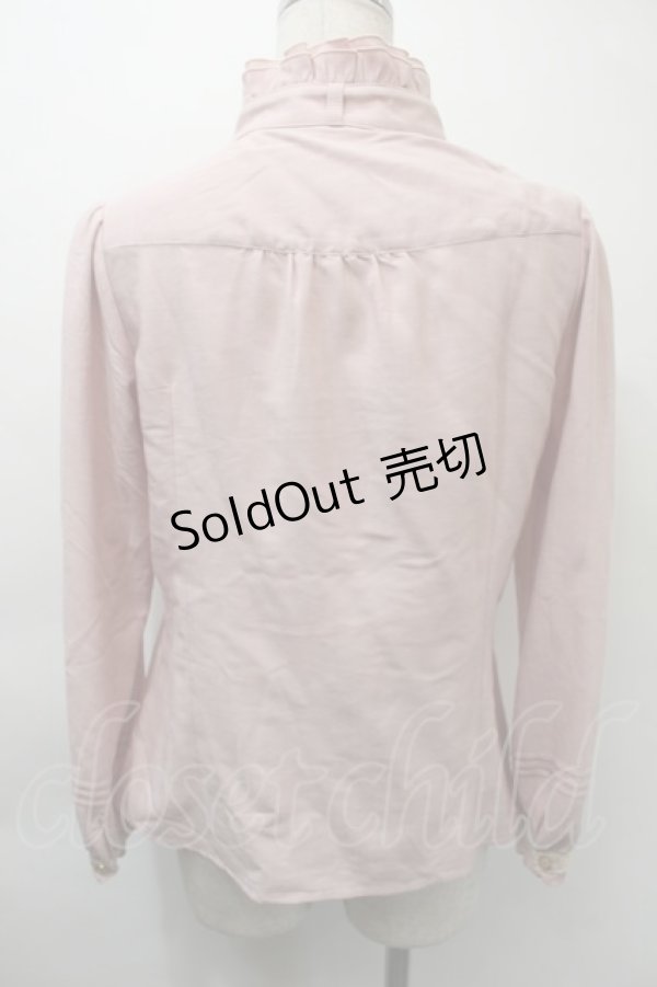 画像2: axes femme / 立ち襟フリルブラウス  ピンク S-25-11-03-013-AX-BL-HR-ZS (2)