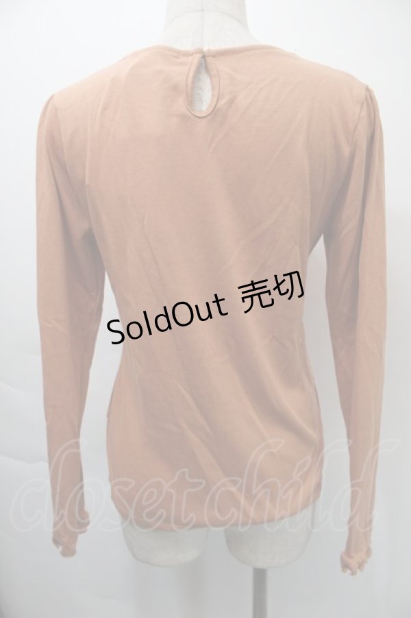 画像2: axes femme / フロントレース&レース襟カットソー  オレンジ S-25-11-03-019-AX-TO-HR-ZS (2)