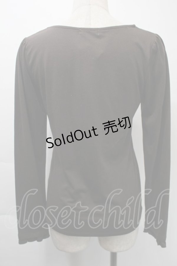 画像2: axes femme / はしごリボンレースプルオーバー  ブラウン S-25-11-03-020-AX-TO-HR-ZS (2)