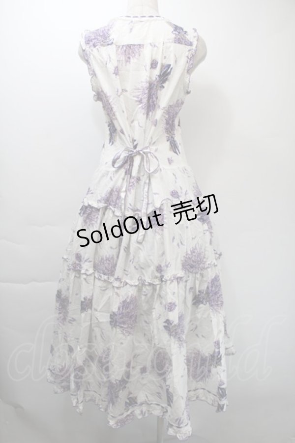 画像2: PINK HOUSE / ラベンダーブーケワンピース  白 S-25-11-03-024-LO-OP-SZ-ZS (2)