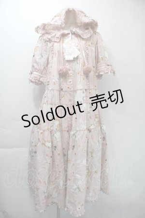 画像: PINK HOUSE / クッキーラビッツプリントフード付きミディワンピース  ピンク S-25-11-03-026-LO-OP-AS-ZS