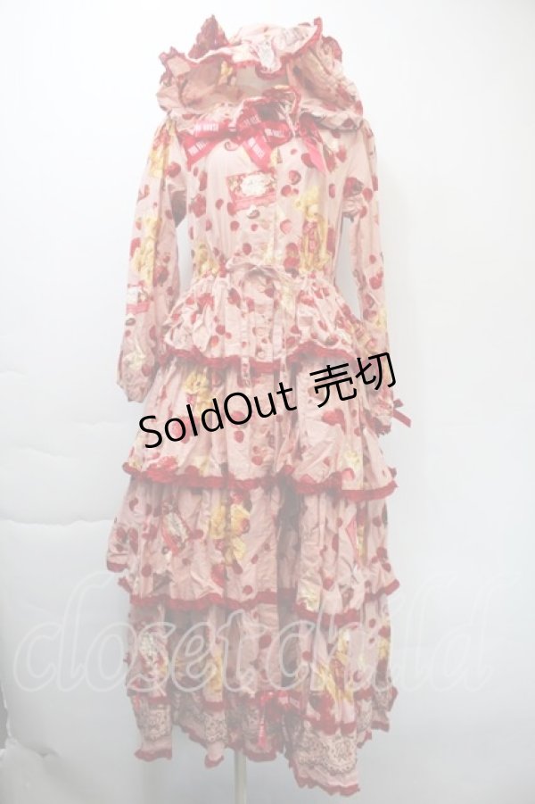 画像1: PINK HOUSE / strawberry choco bearプリントミディワンピース  ピンク S-25-11-03-031-LO-OP-AS-ZS (1)