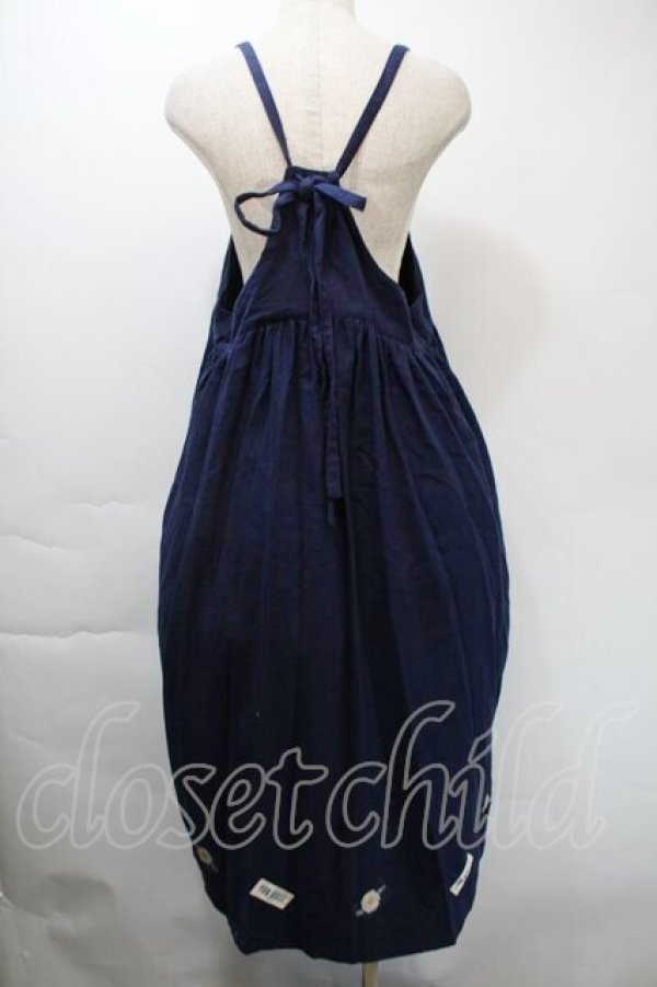 画像2: PINK HOUSE / 裾ワッペンワンピース  青 S-25-11-03-039-LO-OP-AS-ZS (2)