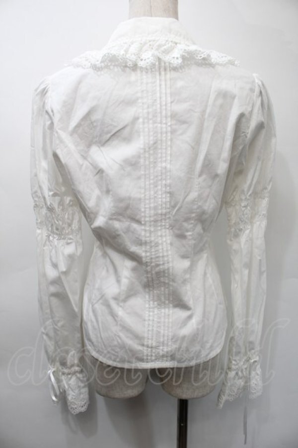 画像2: BABY,THE STARS SHINE BRIGHT / 後ろピンタックブラウス  白 S-25-11-03-004-BA-BL-HR-ZS (2)