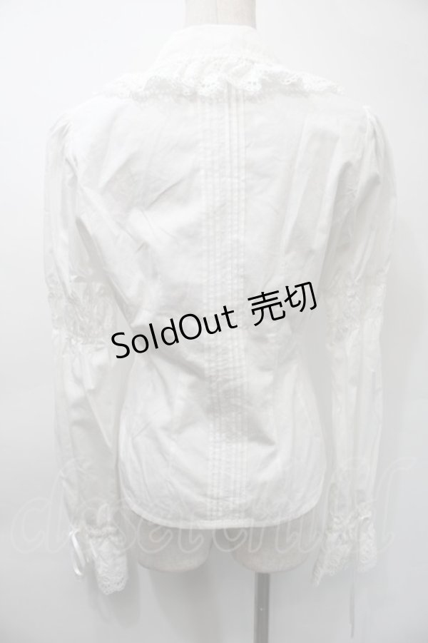 画像2: BABY,THE STARS SHINE BRIGHT / 後ろピンタックブラウス  白 S-25-11-03-004-BA-BL-HR-ZS (2)