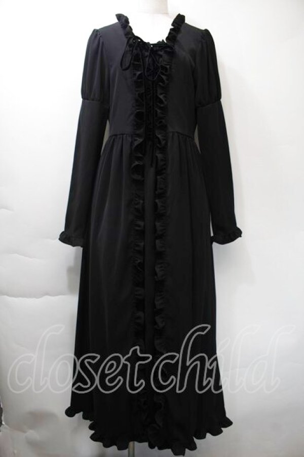 画像1: Moi-meme-Moitie / 貴婦人ロングワンピース 13号 黒 S-25-11-03-043-MO-OP-AS-ZS (1)