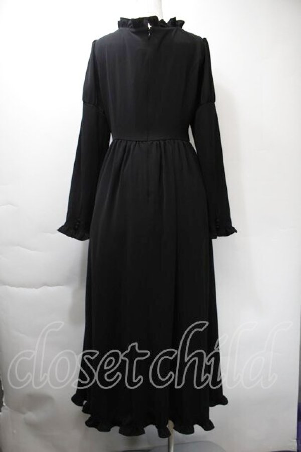 画像2: Moi-meme-Moitie / 貴婦人ロングワンピース 13号 黒 S-25-11-03-043-MO-OP-AS-ZS (2)