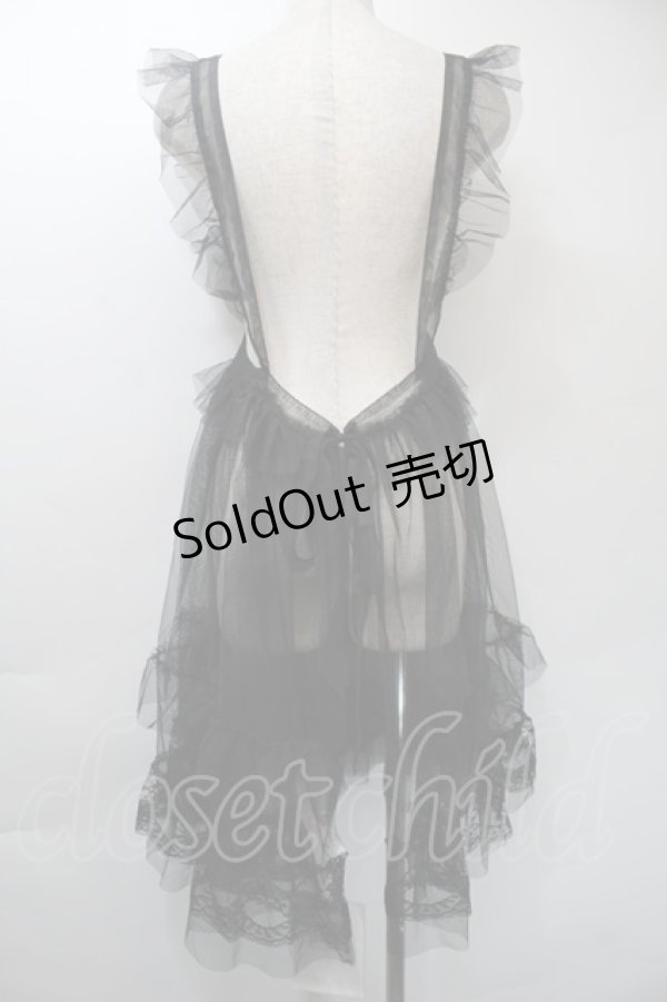 画像2: FLC / 星名桜子 レースエプロン  黒 S-25-11-03-044-LO-SK-HR-ZS (2)