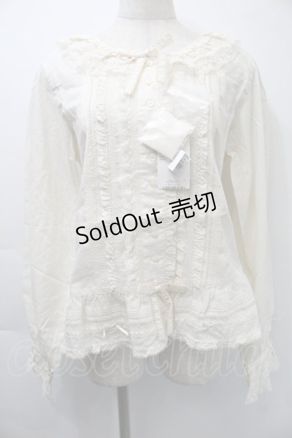 画像1: PINK HOUSE / ローンフリルブラウス  オフ S-25-11-03-005-LO-BL-AS-ZS (1)