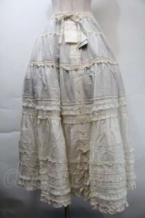 画像: PINK HOUSE / ローンフリルスカート  オフ S-25-11-03-046-LO-SK-AS-ZS